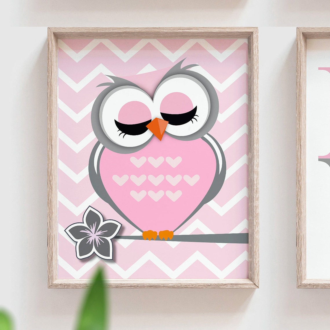 Owl Nursery Decor Baby Girls Owl Nursery Wall Art Nursery Etsy