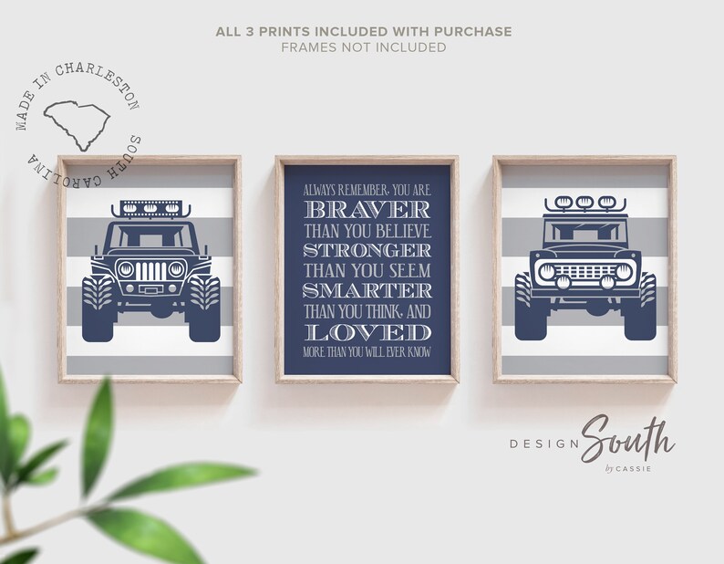Jeep offroad theme nursery wall art jeep gift for baby boy Etsy
