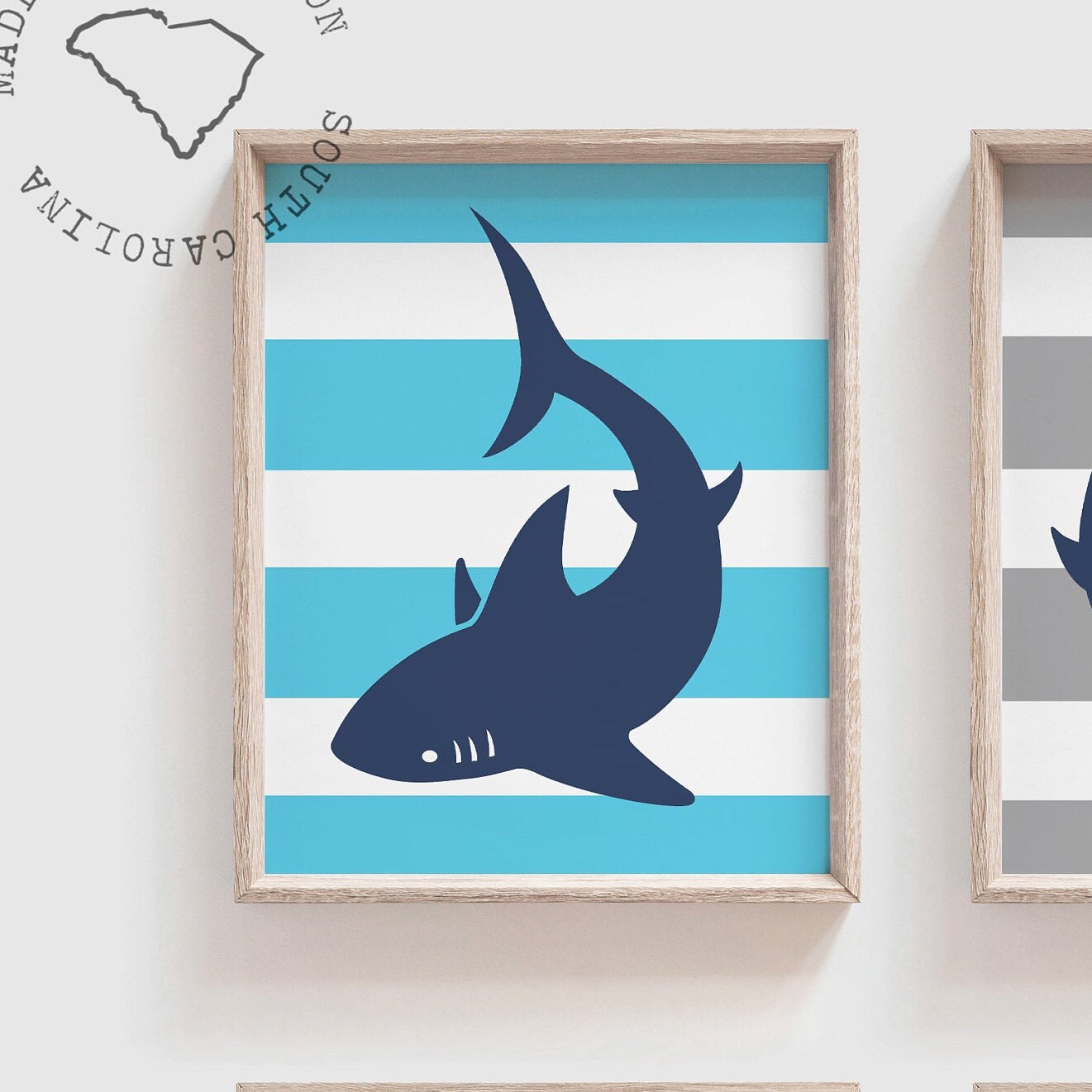 Boys room sharks toddler shark room shark decor shark art Etsy