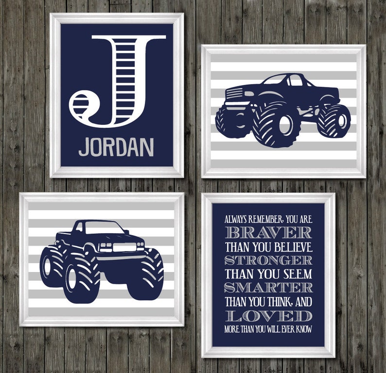 Big Boy Bedroom Trucks Boys Truck Theme Monster Truck Theme Bedroom Wall Art Monster Truck Prints For Boys Truck Art Truck Decor Boys