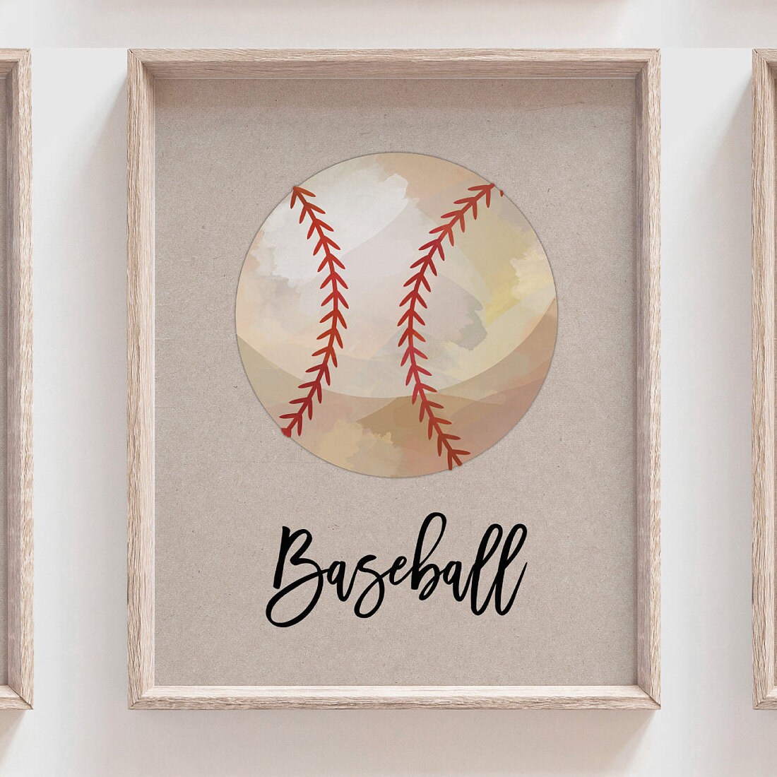 Sports wall art prints for kids, boys nursery decor sports