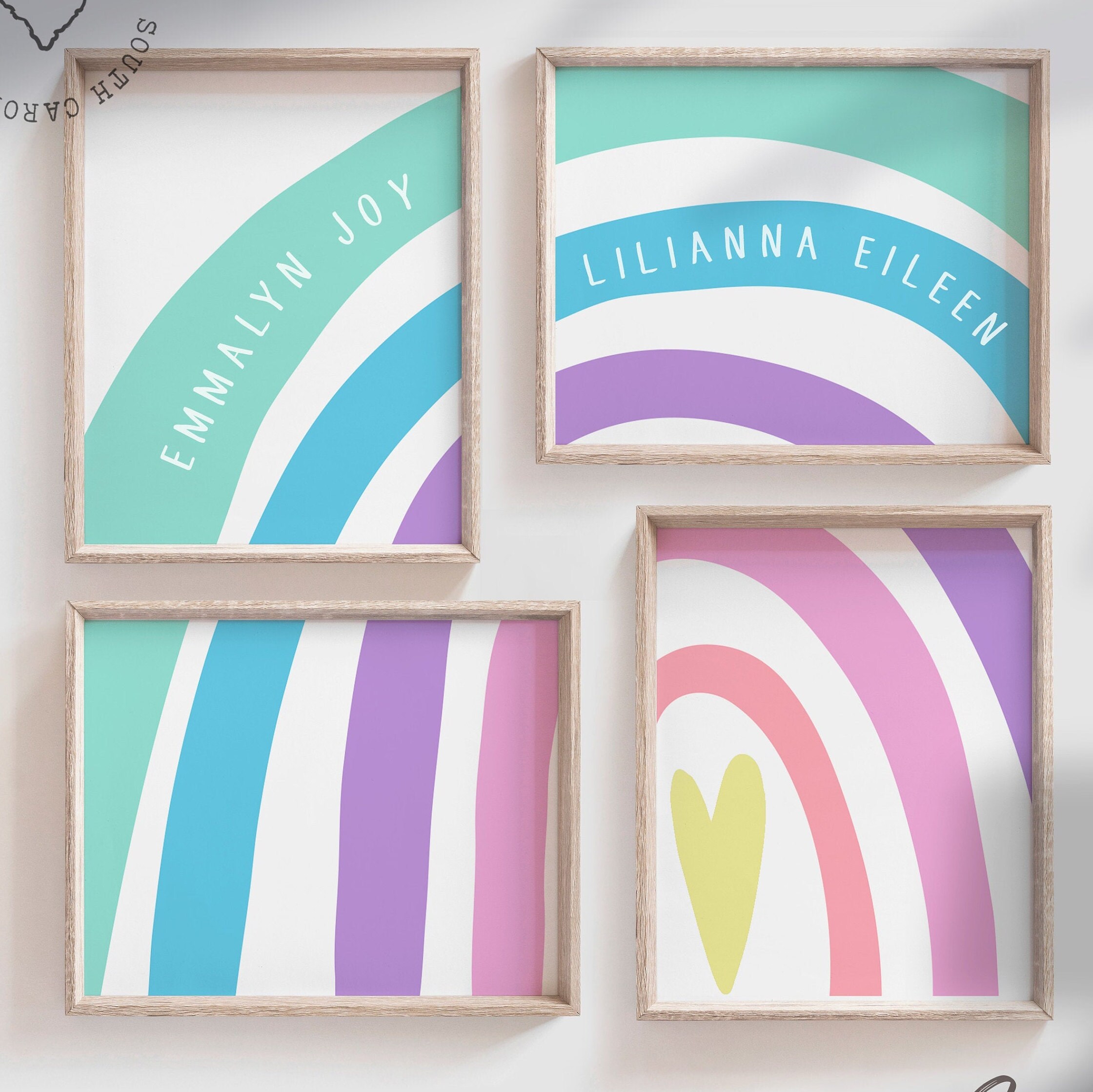 Sister room decor, big girl room two sisters, gift for sisters, shared