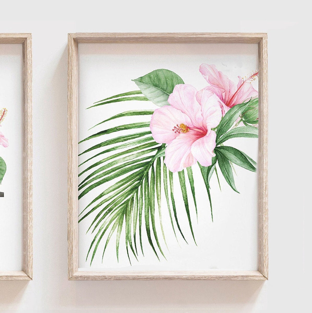 Girl nursery decor palm leaf tropical theme nursery art | Etsy