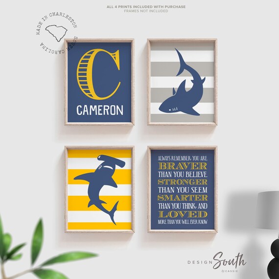 Shark Wall Art Decor Room
