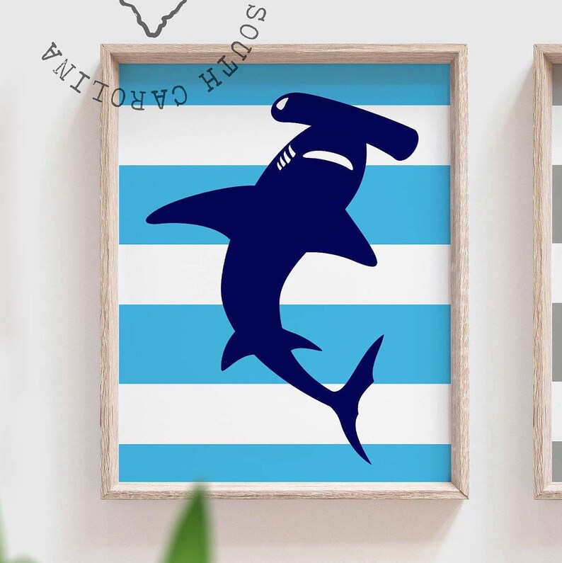 Kids Room Sharks Toddler Shark Room Shark Decor Boy Wall Etsy