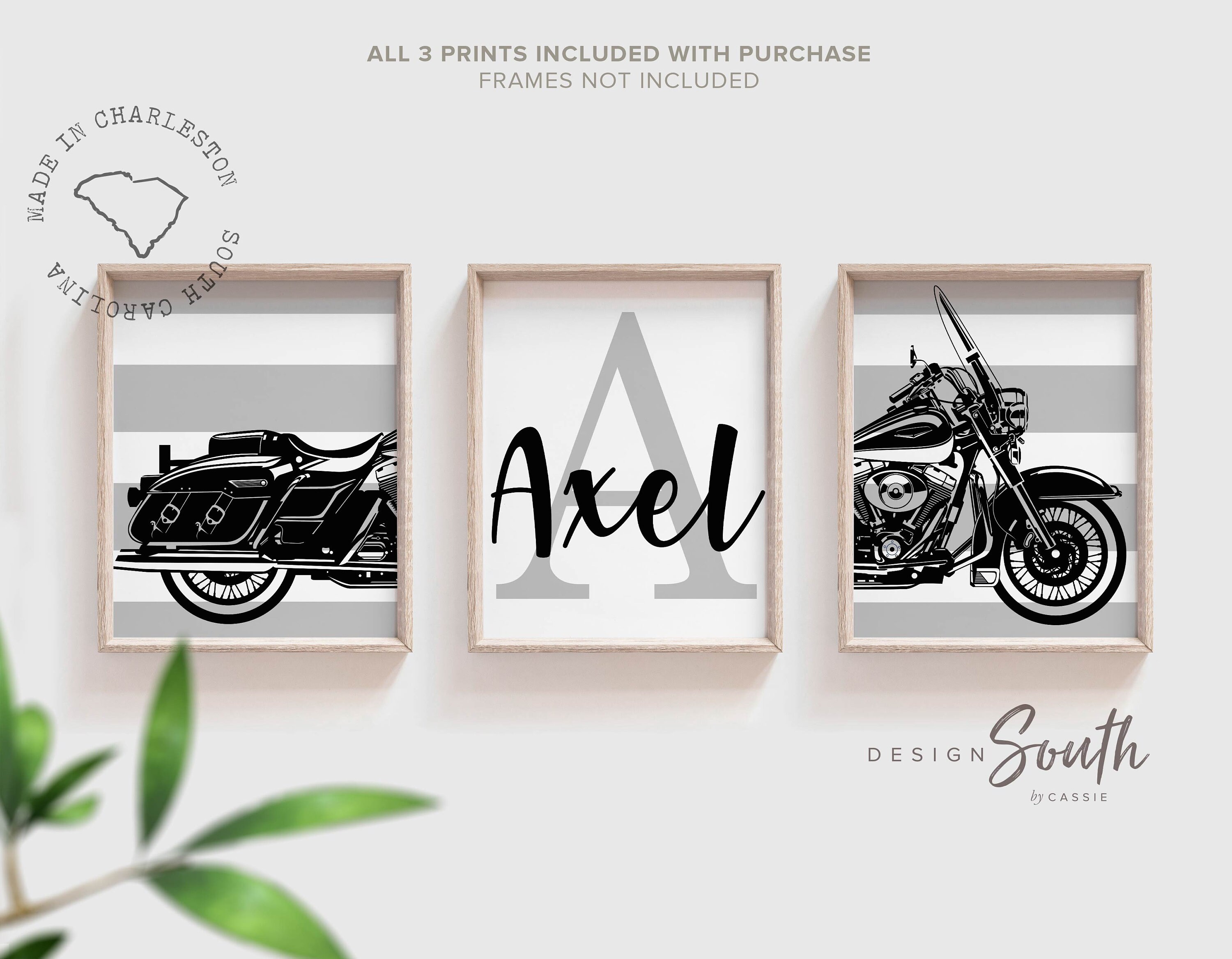Harley davidson nursery theme gift boys name motorcycle theme Etsy