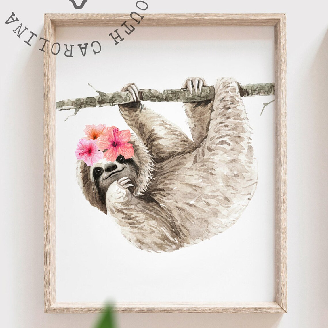Sloth decor for nursery or bedroom sloth themed baby shower Etsy