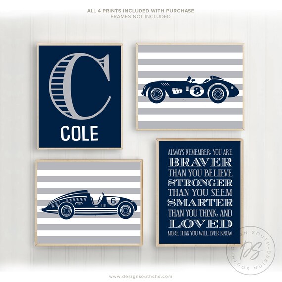 Race Car Nursery Decor Vintage Car Nursery Race Car Nursery Etsy