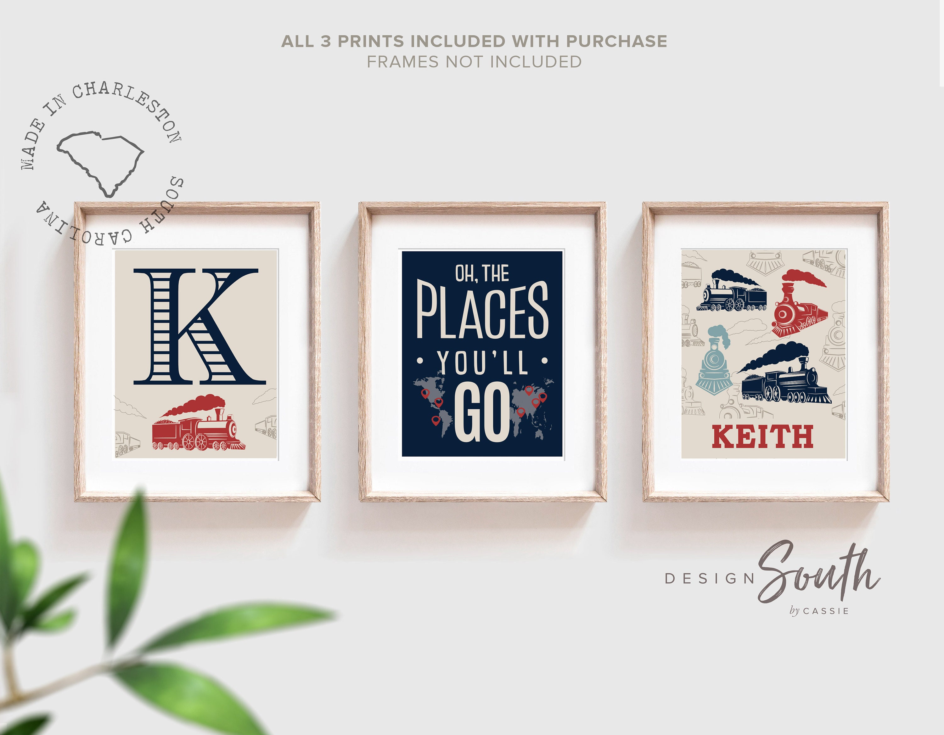Boys Bedroom Trains Personalized Wall Art Train Transportation