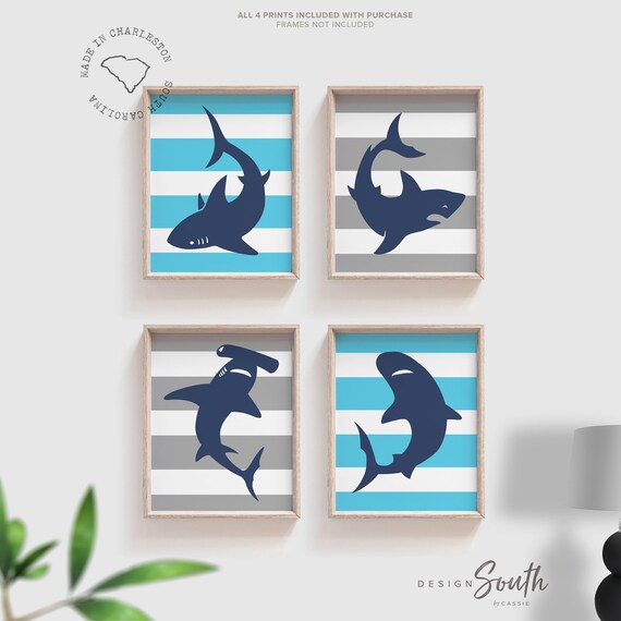 Boys Room Sharks Toddler Shark Room Shark Decor Shark Art Playroom Decor Ideas Bathroom Shark Decor Shark Art For Bathroom Sharks