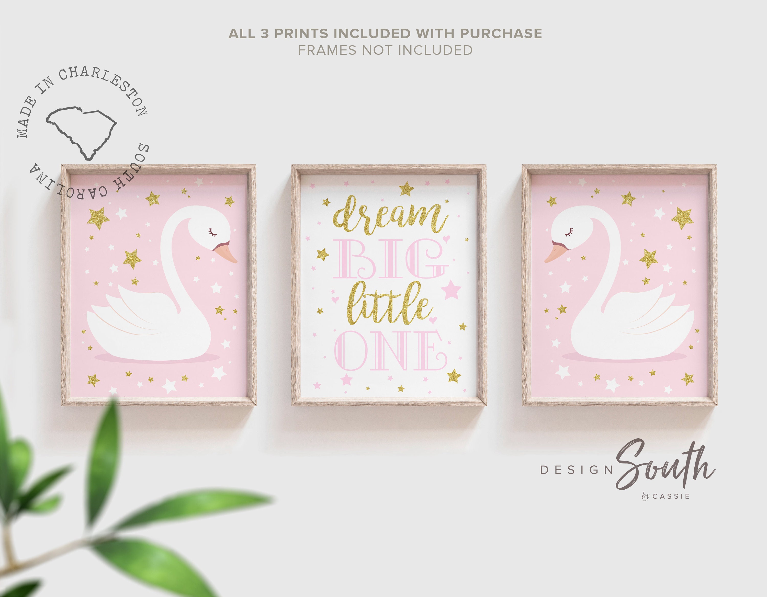 baby girl swan nursery