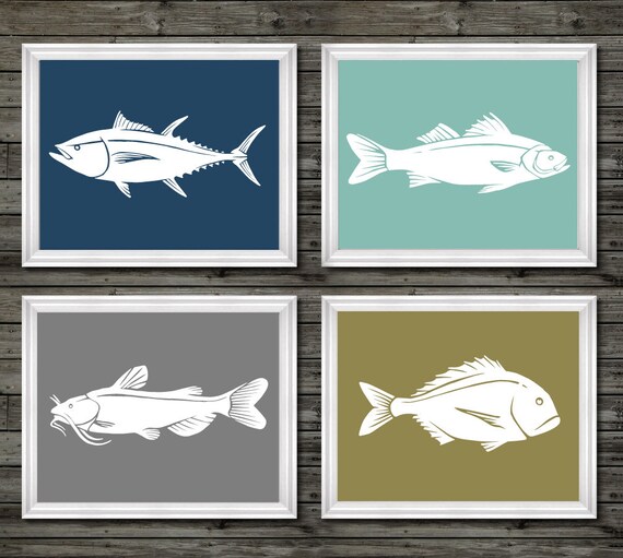 Boys Fishing Bedroom Wall Art Fish Decor For Boys Boys Fishing Theme Fish Prints Baby Boy Fisherman Fish Nursery Art Boys Fish Decor