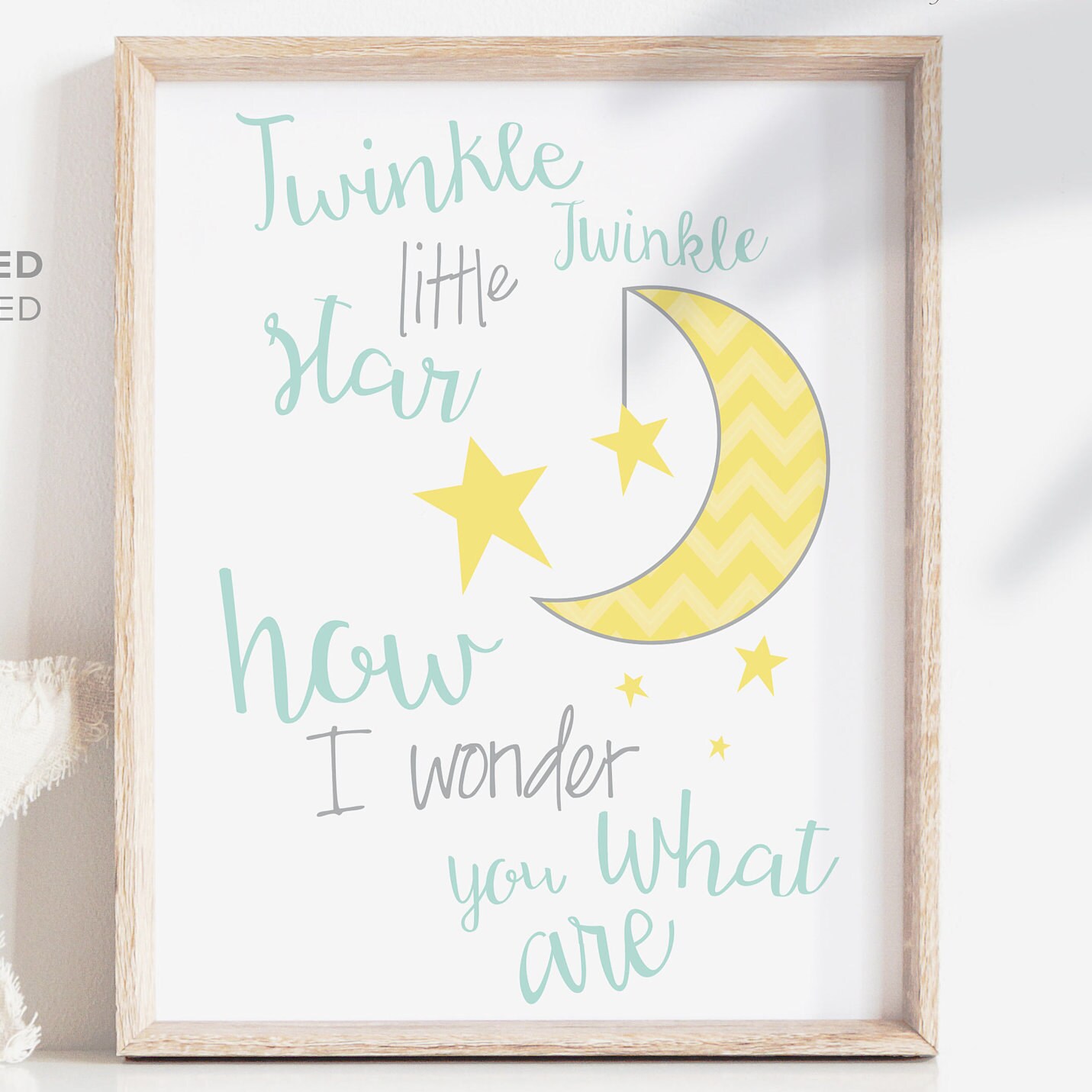 Twinkle, twinkle little star, how I wonder what you are, girls nursery ...