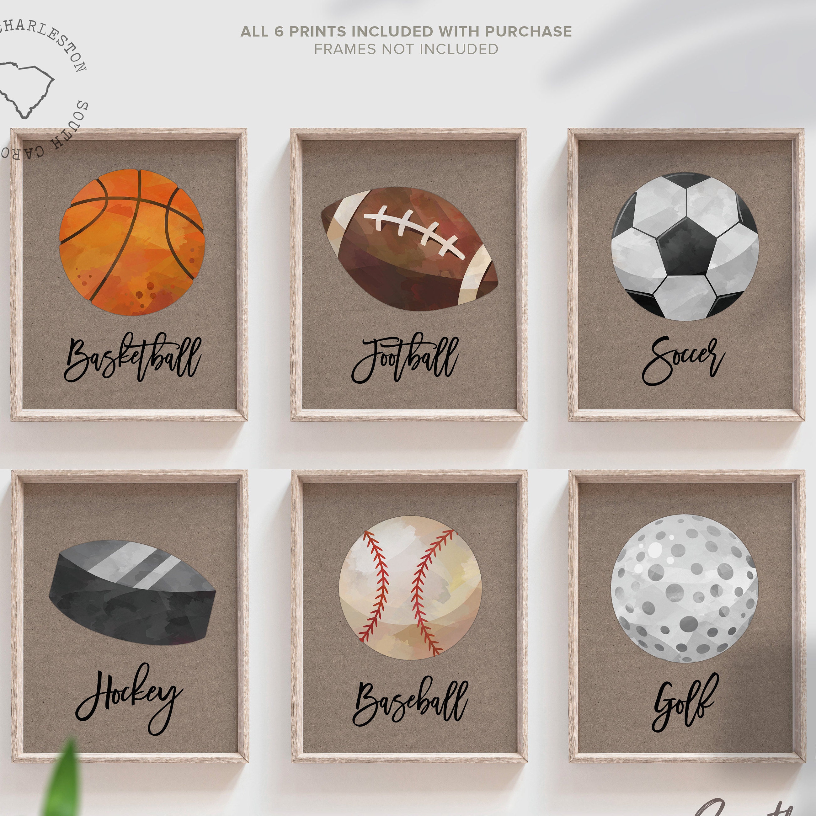 Sports wall art prints for kids boys nursery decor sports Etsy