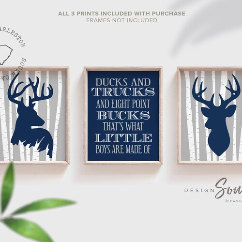 Deer Nursery Decor Boys Nursery Decor Ducks and Trucks and Etsy