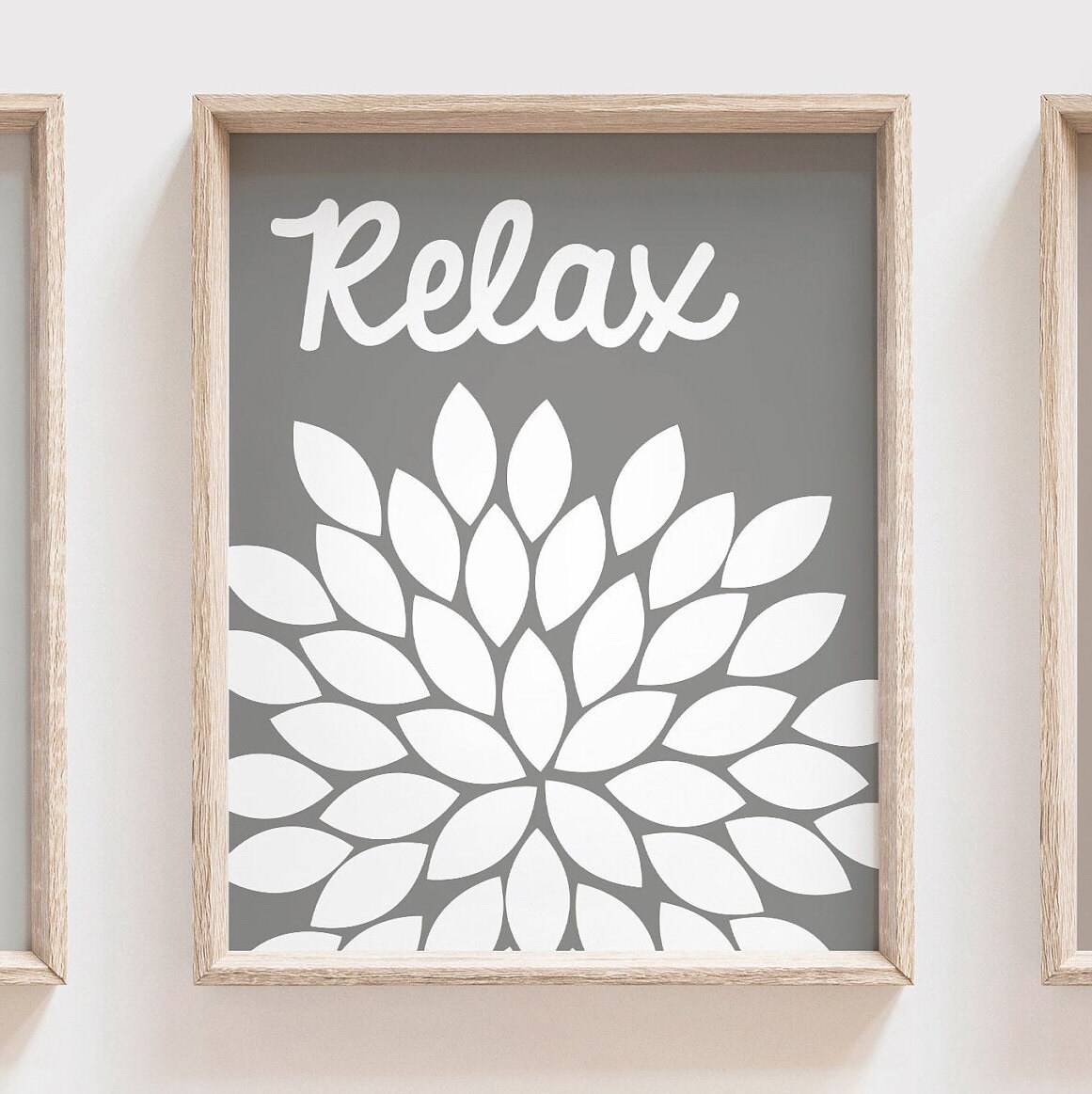 Neutral bathroom decor, spa bathroom wall art, unisex bathroom art