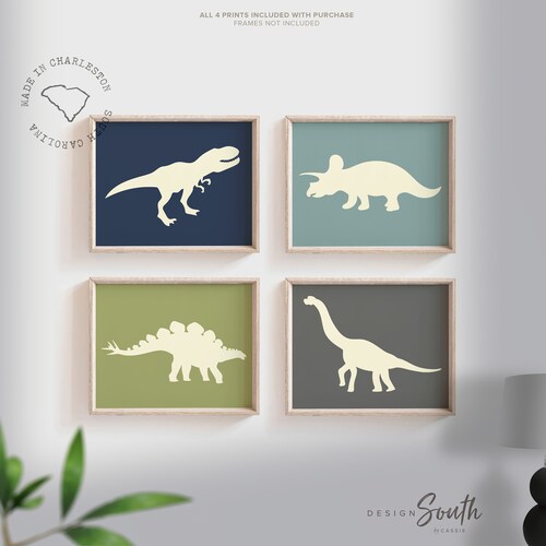 Dinosaur Wall Decals Dinosaur Wall Decor Dinosaur Art Wall Etsy