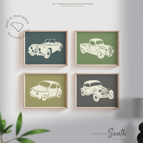 Vintage Car And Truck Decor Vintage Nursery Decor Boys Etsy
