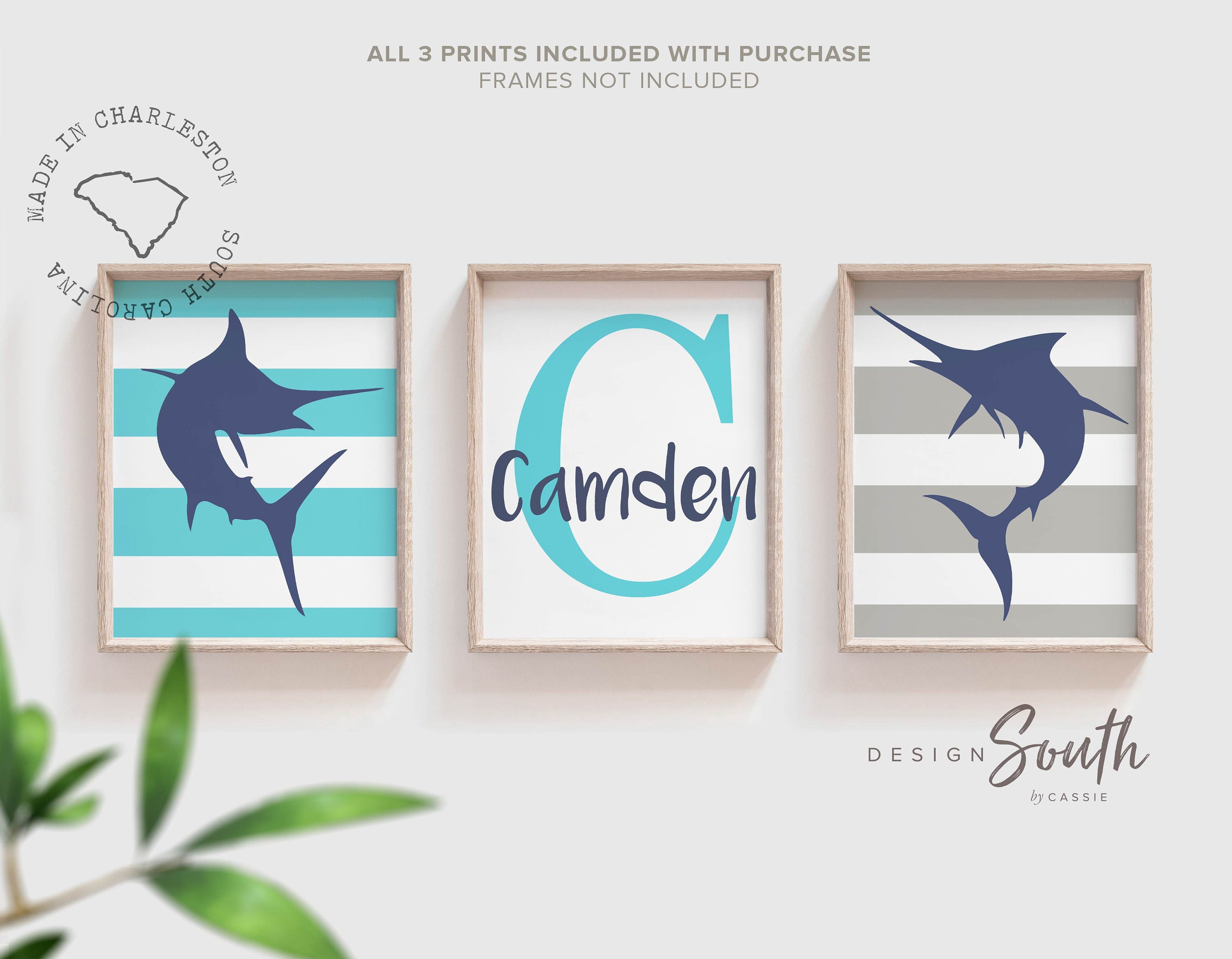 Offshore Fishing Game Fish Kid Boys Saltwater Fish Wall Art