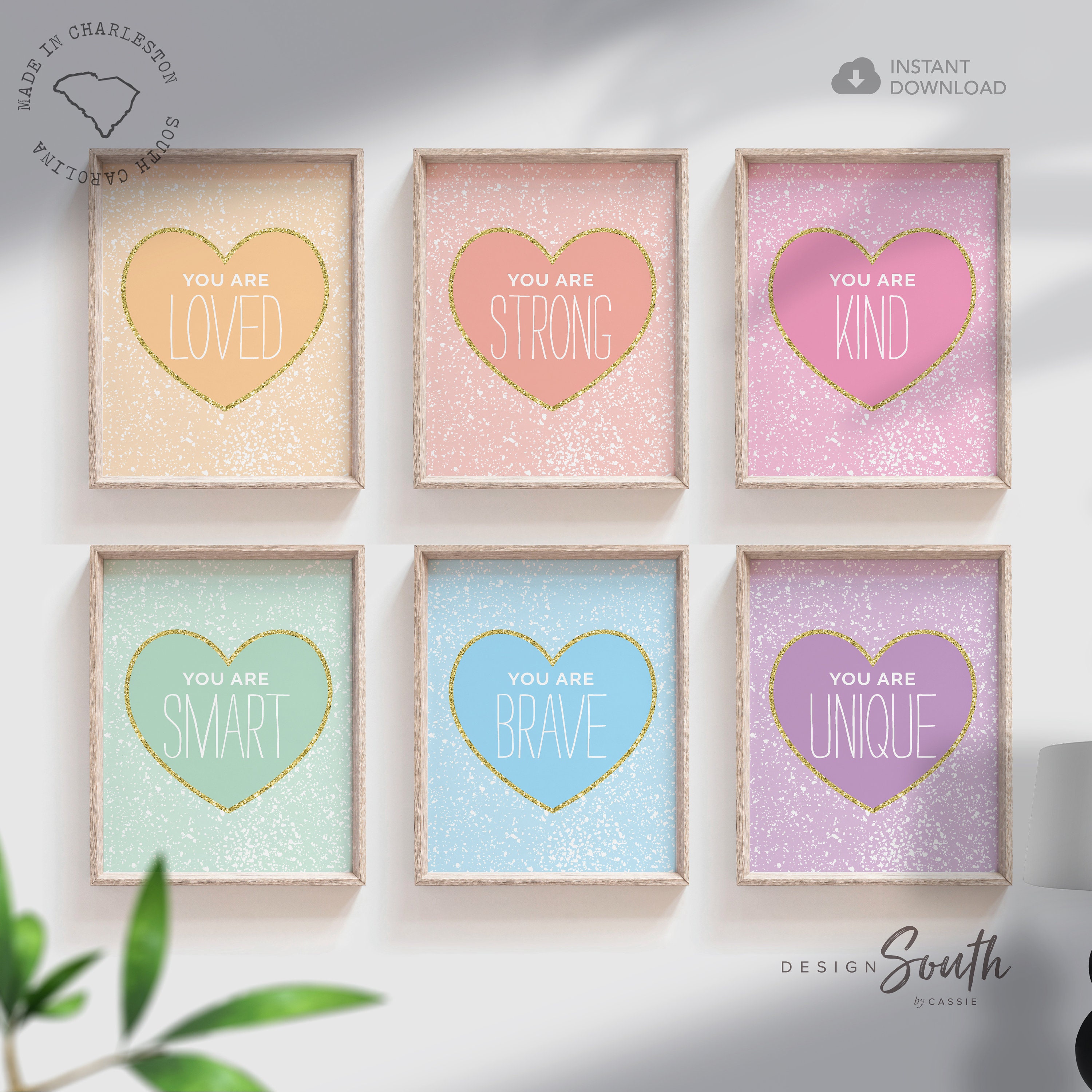 Rainbow Wall Art Girls Gallery Wall Girls Nursery Quotes Girls Room Decor Playroom Wall Art Girls Nursery Art Set of 4 Prints