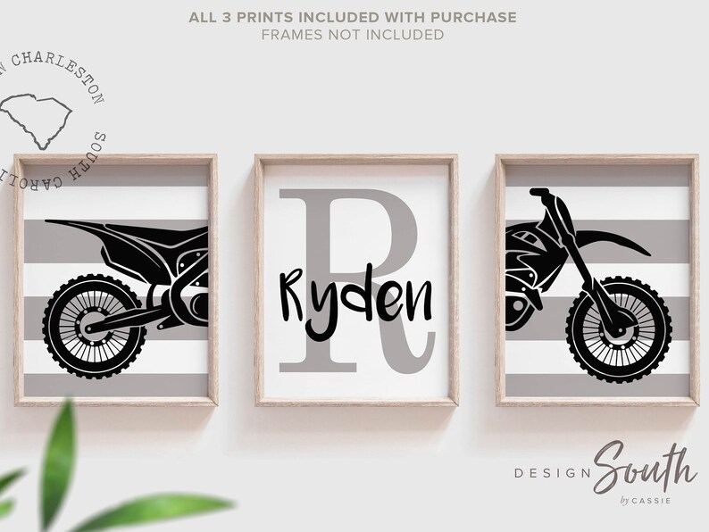 Dirt Bike Room Decorating Ideas Customized Name Motocross Etsy