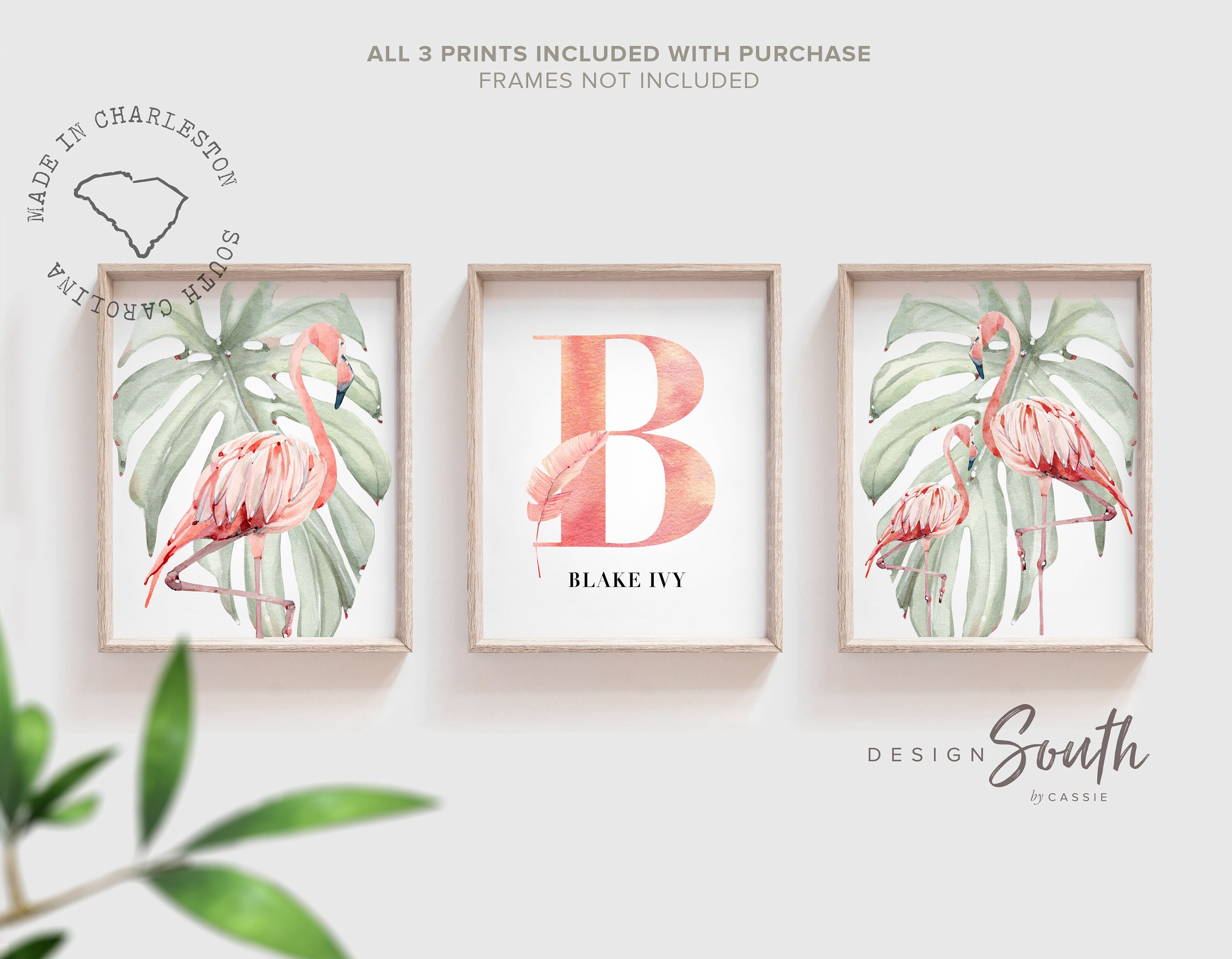 flamingo themed baby nursery