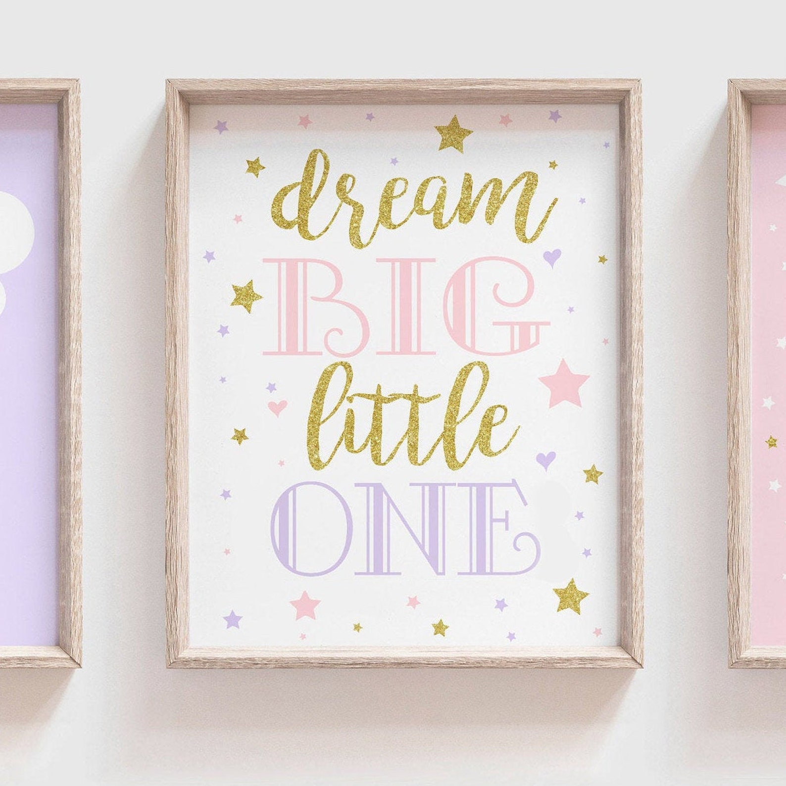 Pink and Purple Girls Nursery Decor Baby Girl Decor Pink and Etsy