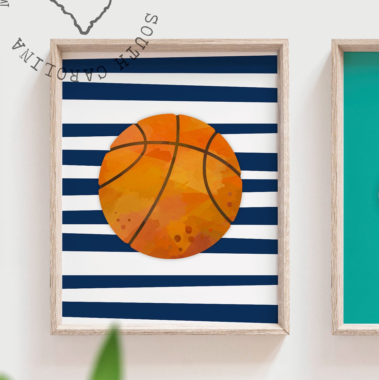 Sports wall prints for kid room, sports balls wall pictures, sports art personalized gift