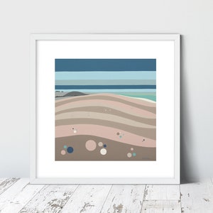 Lets Do It On Chesil Beach,  Limited Edition Giclee Prints by Suzanne Whitmarsh. Seaside, Dorset, abstract art, Portland beach, seascsape.