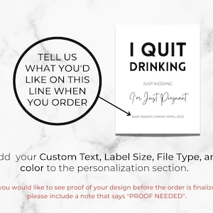 Printable Pregnancy Announcement Wine Label Baby - Etsy