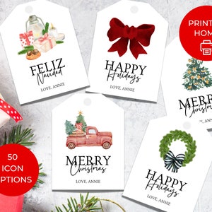 Printable Christmas Gift Tags , DIGITAL DOWNLOAD, Printable Christmas Gift Tags, Christmas Gift Tags, Printable Gift Tags, Custom Gift Tags