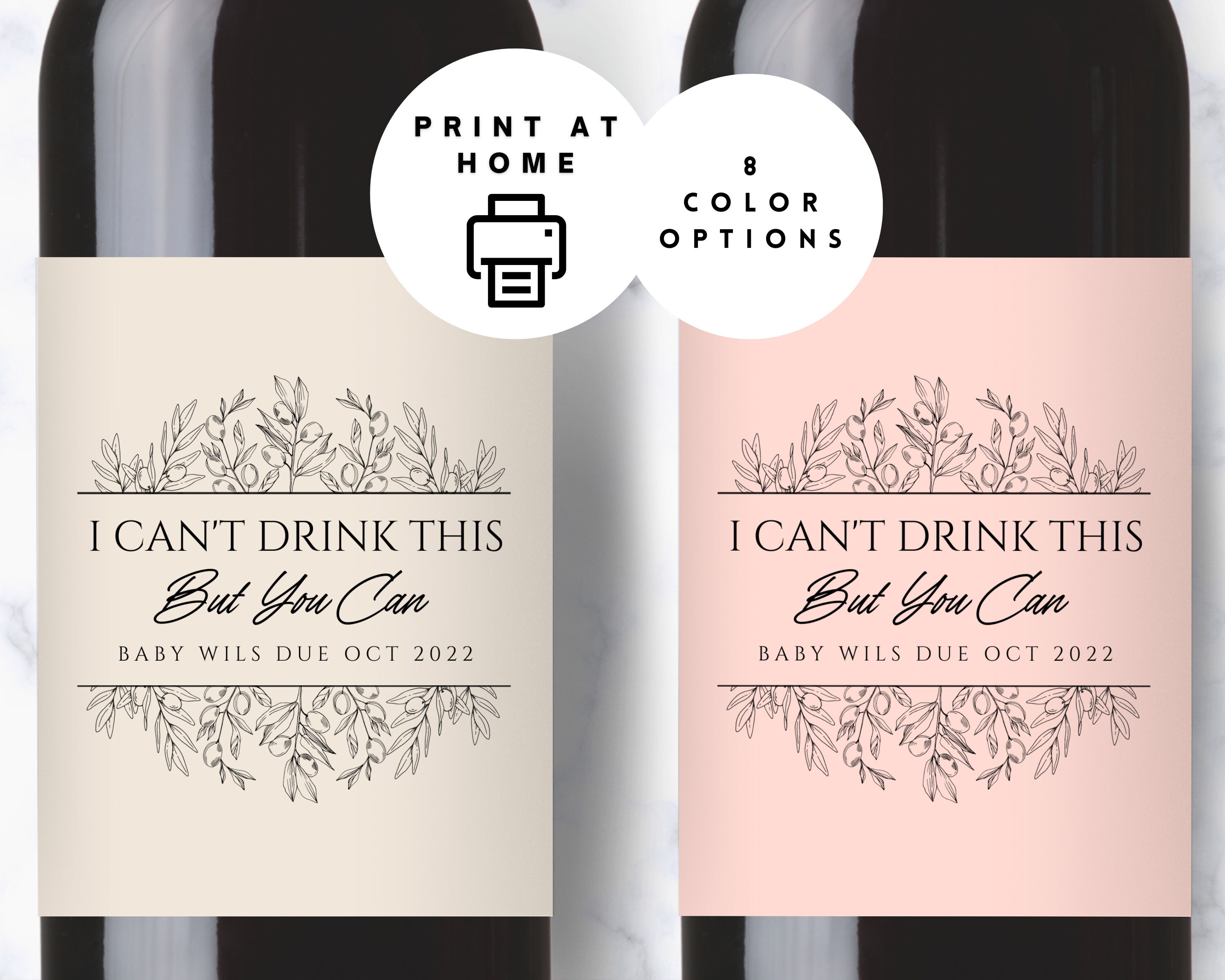 Printable Pregnancy Announcement Wine Label Wine Label Baby - Etsy