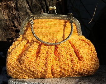 Black Hand-knitted Small Clutch main image 1
