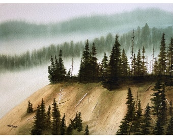 Original watercolor painting by award-winning artist Tim Lewis