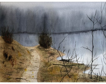 Original watercolor painting by award-winning artist Tim Lewis