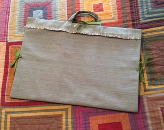 Boho Artist Portfolio Striped Fabric with Ribbons