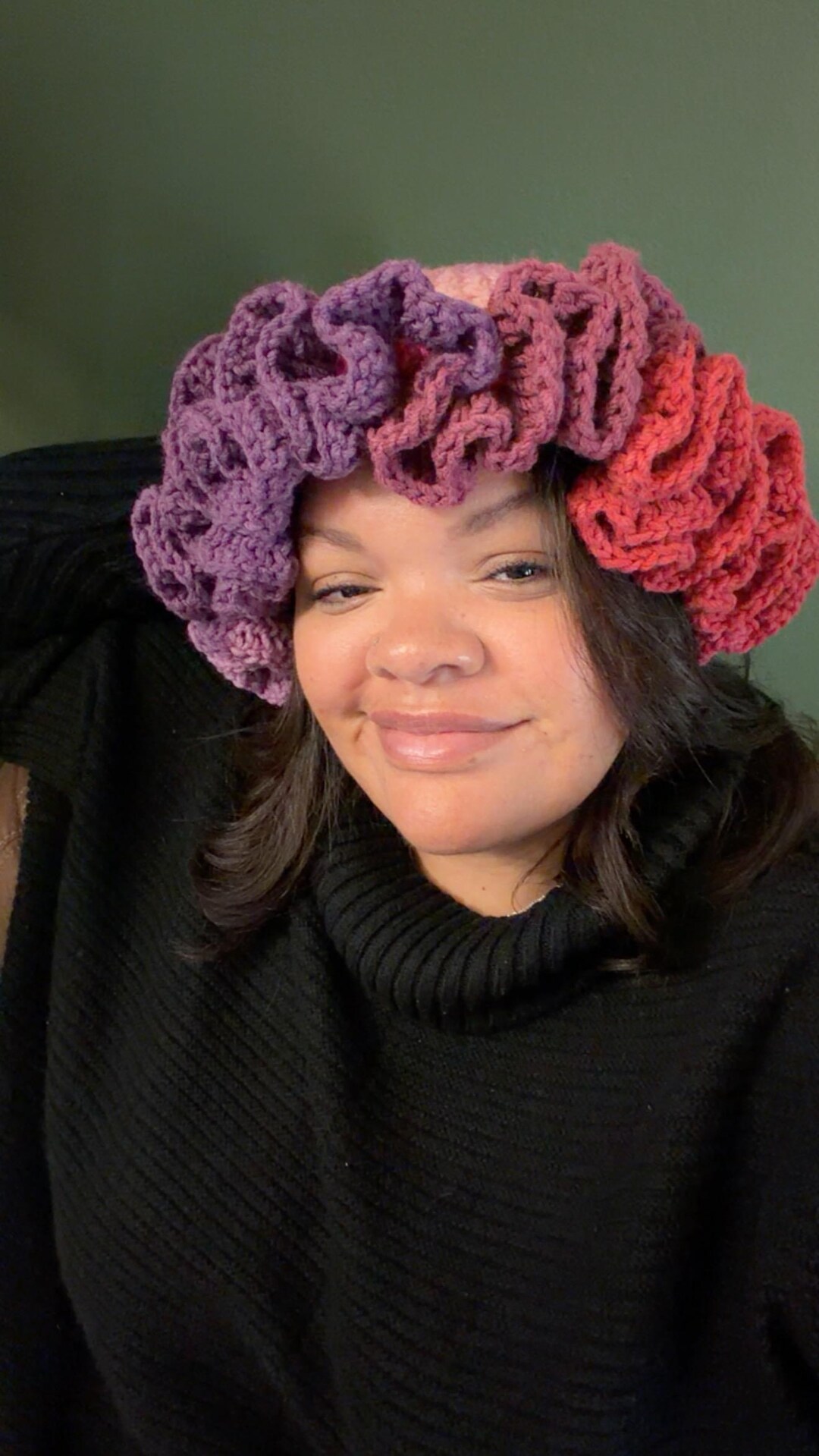 Crochet Different Ruffle Hat Crocheted Ruffle Hat - Etsy