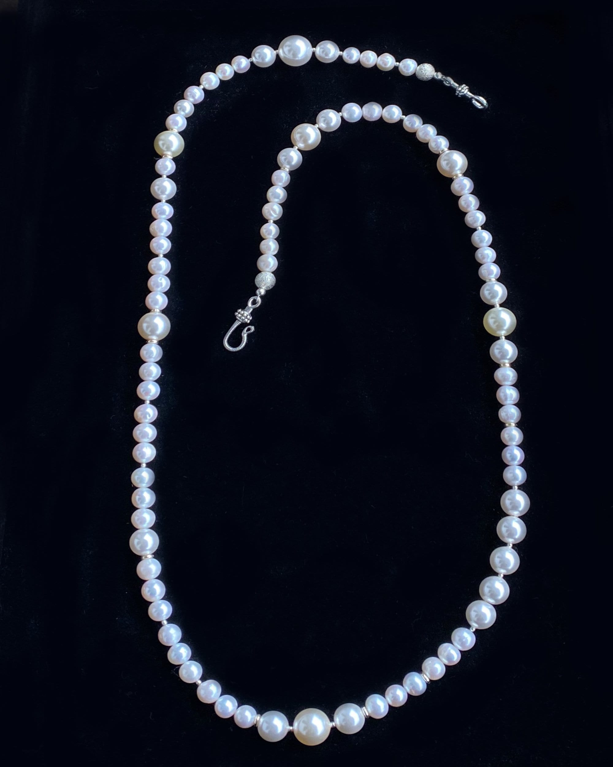 Long Pearl Necklace, White Pearl Necklace Etsy UK
