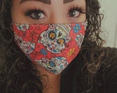 face mask face covering medical mask sugar skulls superhero floral cotton mask