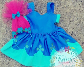 princess poppy dress 2t DreamWorks Trolls Poppy Infant Baby Girls Tulle Costume Dress Infant to Little Kid