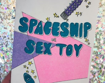 Ruimteschip of seksspeeltje - met risograph bedrukte zine