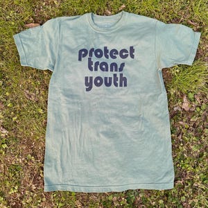 Protect Trans Youth - Vintage Green - T-Shirt for a Cause