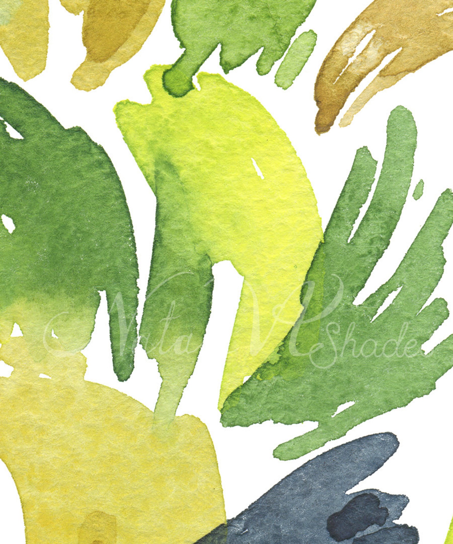 Printable Watercolor Art Abstract Print Brush Abstraction Etsy