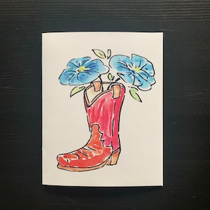 Floral Cowboy Boot Kaart