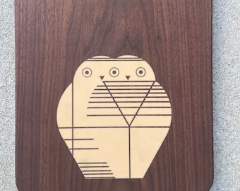 Twowls Cheese & Charcuterie Board from The Charley Harper Art Studio Collection