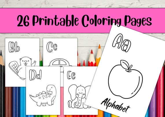 26 Printable Alphabet Colouring Pages Colouring Sheets for - Etsy