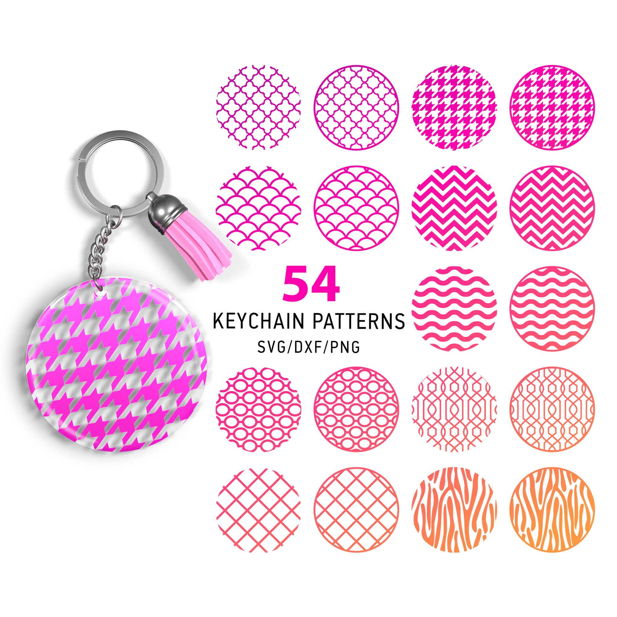 Keychain patterns svg Circle Frame svg Round Pattern svg | Etsy