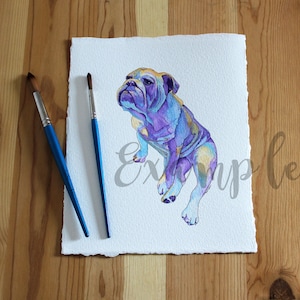 Custom Pet Portrait, Watercolor pet Portrait, Dog Portrait, Pet Portrait,  Pet Owner gift, Dog Portrait, Cat Portrait, Watercolor pet art