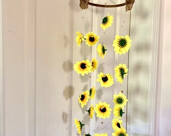 sunflower baby mobile