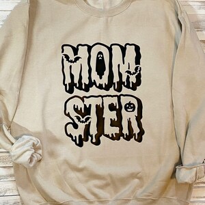 Momster Sweatshirt, Halloween Crewneck, Spooky Season, Mom Sweater, Graphic Tee